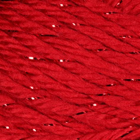 Caron Simply Soft Party 0015 Red Sparkle with Acrylic and Metallic